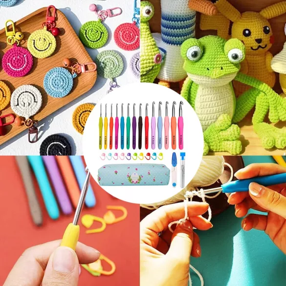 Crochet Hook Set with Accessories in Case