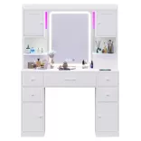 California Vanity Table, White