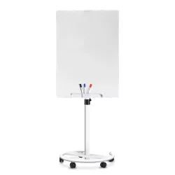 Mobile Magnetic Glass Flipchart Board 70x100 cm