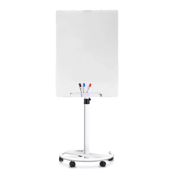 Mobile Magnetic Glass Flipchart Board 70x100 cm