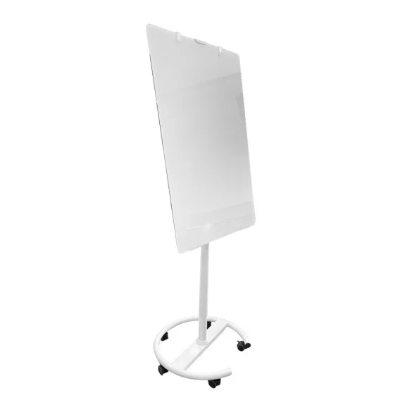 Mobile Magnetic Glass Flipchart Board 70x100 cm