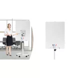 Mobile Magnetic Glass Flipchart Board 70x100 cm