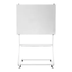 Mobile Magnetic Glass Flipchart Board 120x90 cm