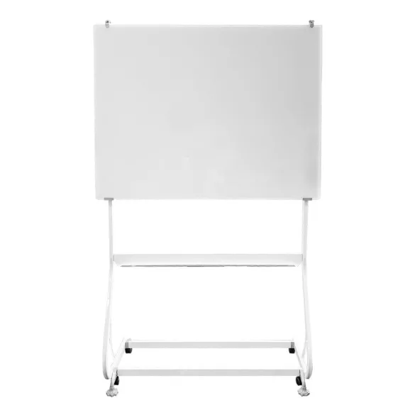 Mobile Magnetic Glass Flipchart Board 120x90 cm