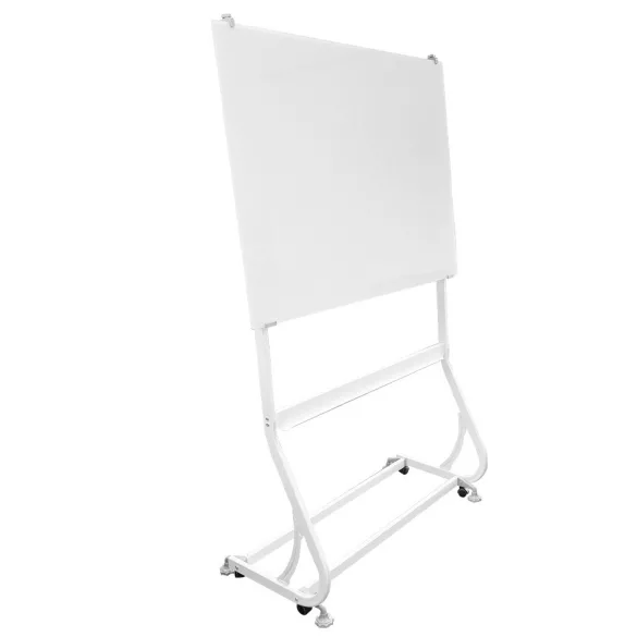 Mobile Magnetic Glass Flipchart Board 120x90 cm
