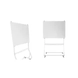 Mobile Magnetic Glass Flipchart Board 120x90 cm