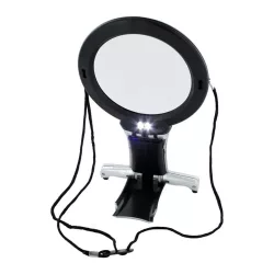 Neck-mounted magnifier with 2 LEDs, cool white