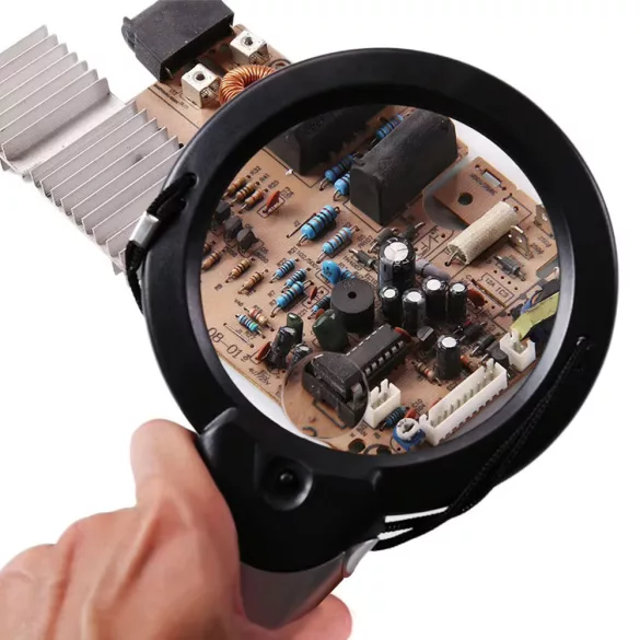 Neck-mounted magnifier with 2 LEDs, cool white