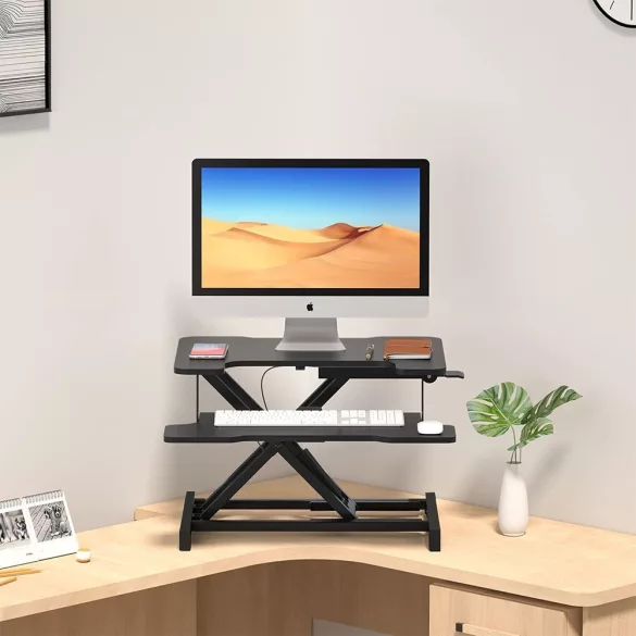 Sit/stand desk converter