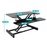 Sit/stand desk converter
