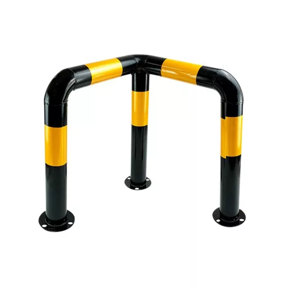 L-shaped protective barrier