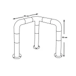 L-shaped protective barrier