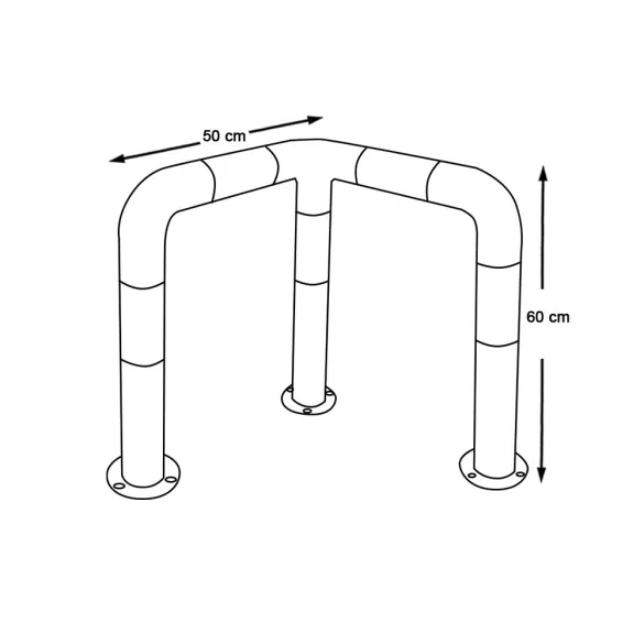 L-shaped protective barrier