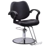 Adjustable Height Hairdresser Chair, Black