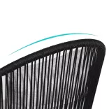 Outdoor/Indoor Armchair Set of 2 with Small Table