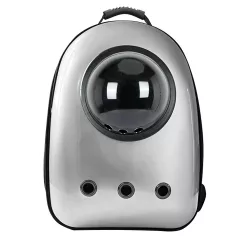 Pet Carrier Backpack, Silver