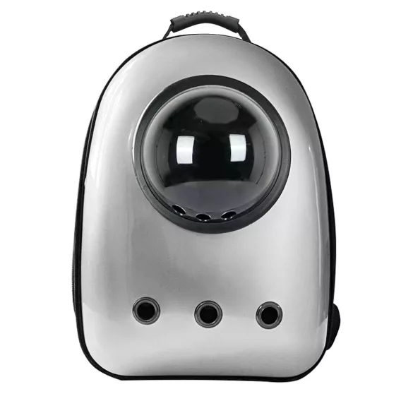 Pet Carrier Backpack, Silver