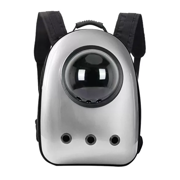 Pet Carrier Backpack, Silver