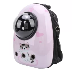 Pet Carrier Backpack, Pink Cat Design
