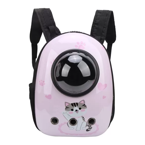 Pet Carrier Backpack, Pink Cat Design
