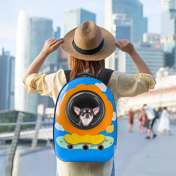 Pet Carrier Backpack, Lion Design