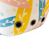 Pet Carrier Backpack, White Leaf Design