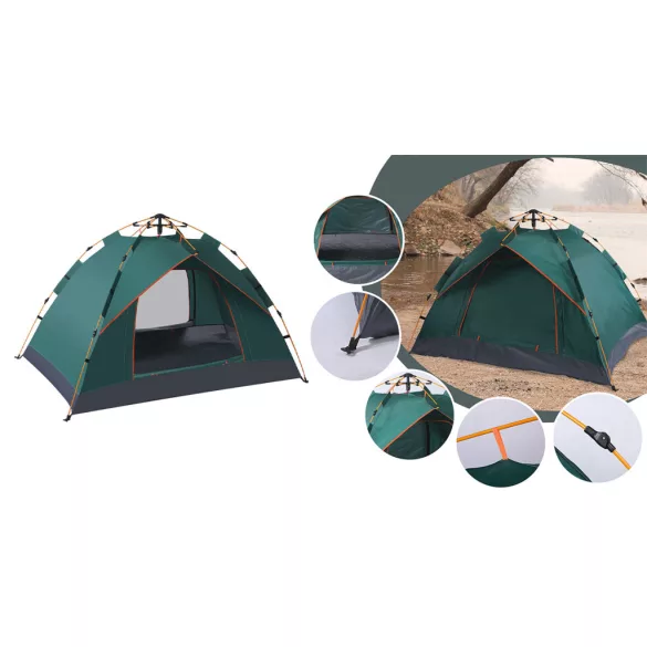3-person tent 2x2x1.35m, green