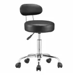 Cosmetic Chair with Backrest, Black