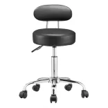 Cosmetic Chair with Backrest, Black