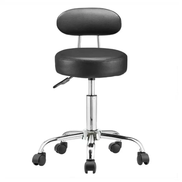 Cosmetic Chair with Backrest, Black