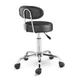 Cosmetic Chair with Backrest, Black