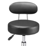 Cosmetic Chair with Backrest, Black