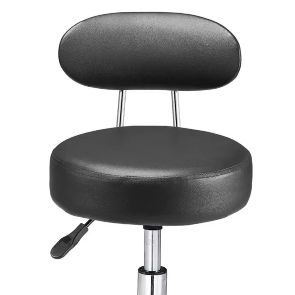 Cosmetic Chair with Backrest, Black