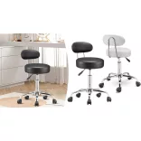 Cosmetic Chair with Backrest, Black