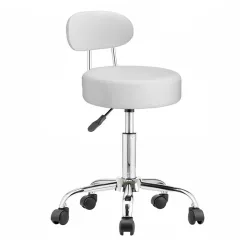 Backrest Cosmetic Chair, White