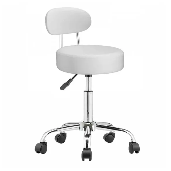 Backrest Cosmetic Chair, White