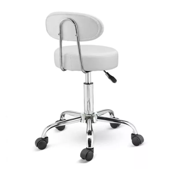 Backrest Cosmetic Chair, White
