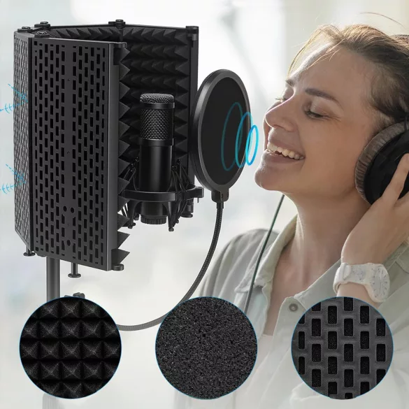 Microphone Stand with Noise Filter