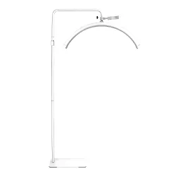 Moon, crescent-shaped cosmetic floor lamp, white