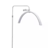 Moon, crescent-shaped cosmetic floor lamp, white
