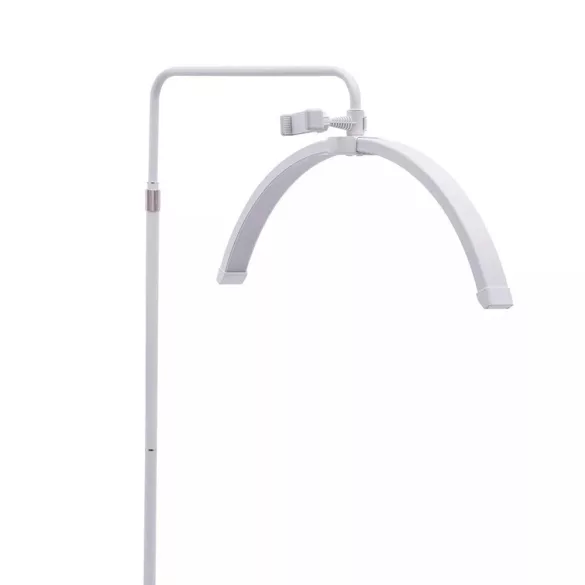 Moon, crescent-shaped cosmetic floor lamp, white