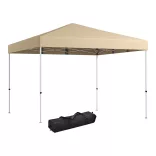 Pavilion with Back Wall and Pockets 3x3x2.8 m, Beige