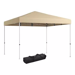 Pavilion with Back Wall and Pockets 3x3x2.8 m, Beige