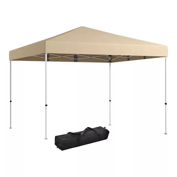 Pavilion with Back Wall and Pockets 3x3x2.8 m, Beige