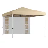 Pavilion with Back Wall and Pockets 3x3x2.8 m, Beige