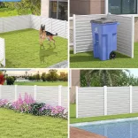 Stakeable Fence Panel, 122x122 cm, 2 pcs, White