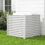 Stakeable Fence Panel, 122x122 cm, 2 pcs, White