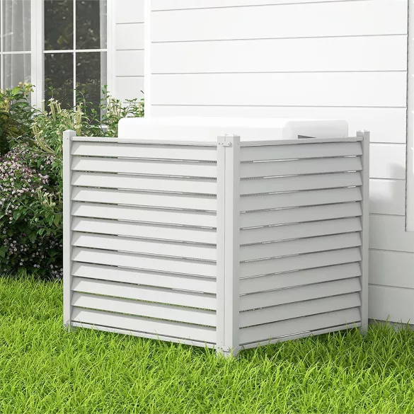 Stakeable Fence Panel, 122x122 cm, 2 pcs, White