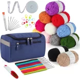 Crochet Set in a Hanging Bag