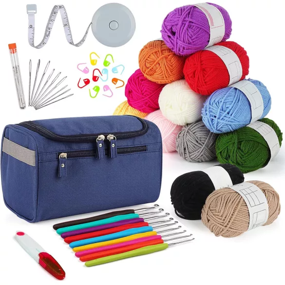Crochet Set in a Hanging Bag